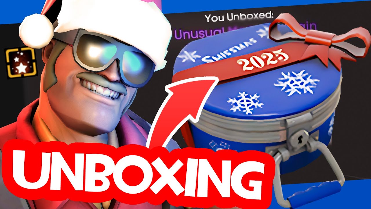 [TF2] Распаковка рождественских подарков SMISSMAS 2025 (О боже, опять удача?!)