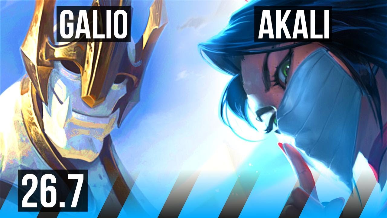 GALIO vs AKALI (MID) | Good KDA: 7/1/16 | KR Challenger | 26.7