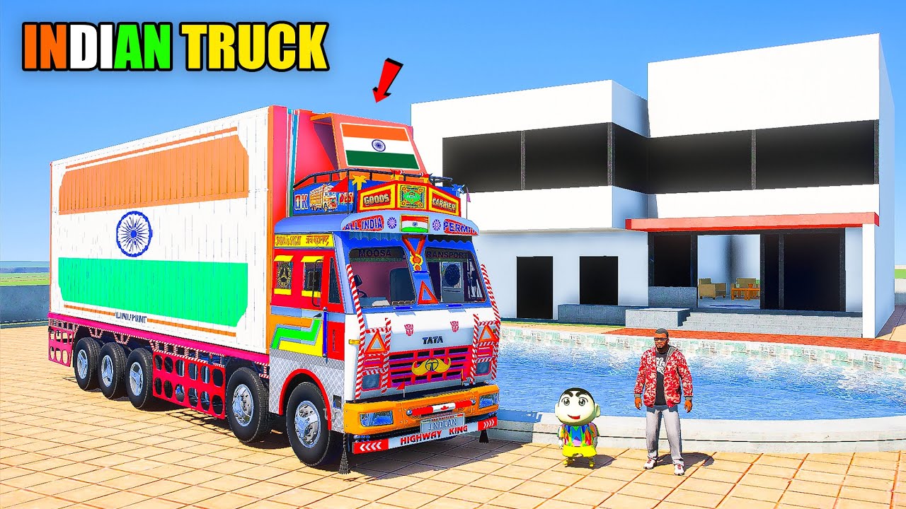 Franklin & Shinchan Buy TATA Container Truck in Indian Bike Driving 3D