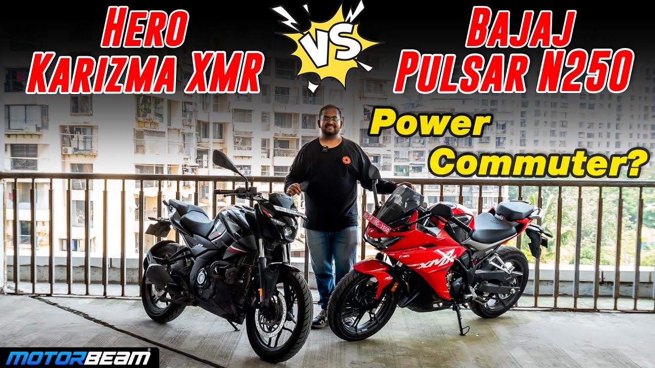 Hero Karizma XMR vs Bajaj Pulsar N250 - Your Next Power Commuter? | MotorBeam