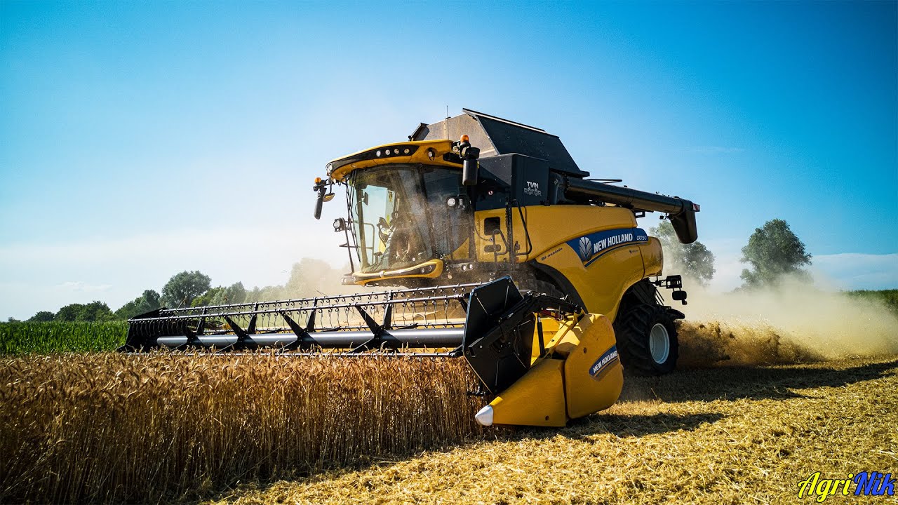 NEW HOLLAND CR 7.90 + barra SUPERFLEX 740CF (7,6m) | Trebbiatura Frumento 2019 | Team Bollettin