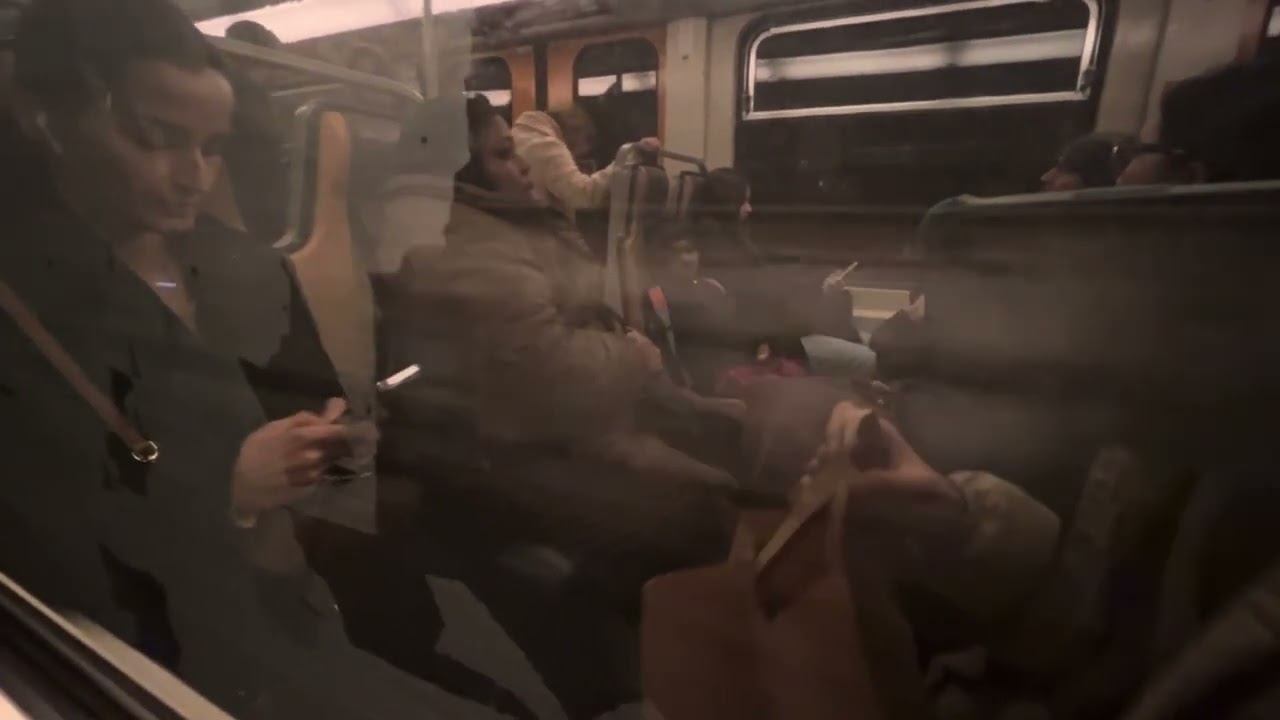 Brussels Metro train ride from Zuidstation/Gare du Midi to Porte de Namur