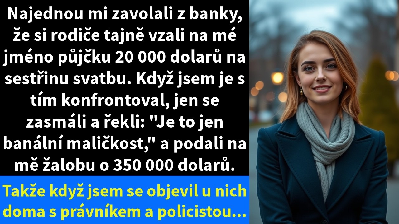 Najednou mi zavolali z banky, že si rodiče tajně vzali na mé jméno půjčku 20 000 dolarů na sestřinu