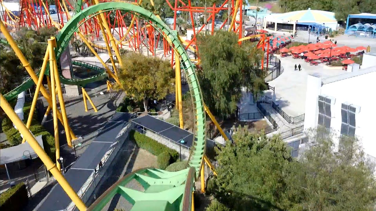 Riddler’s Revenge Front Seat POV 2023 FULL HD Six Flags Magic Mountain