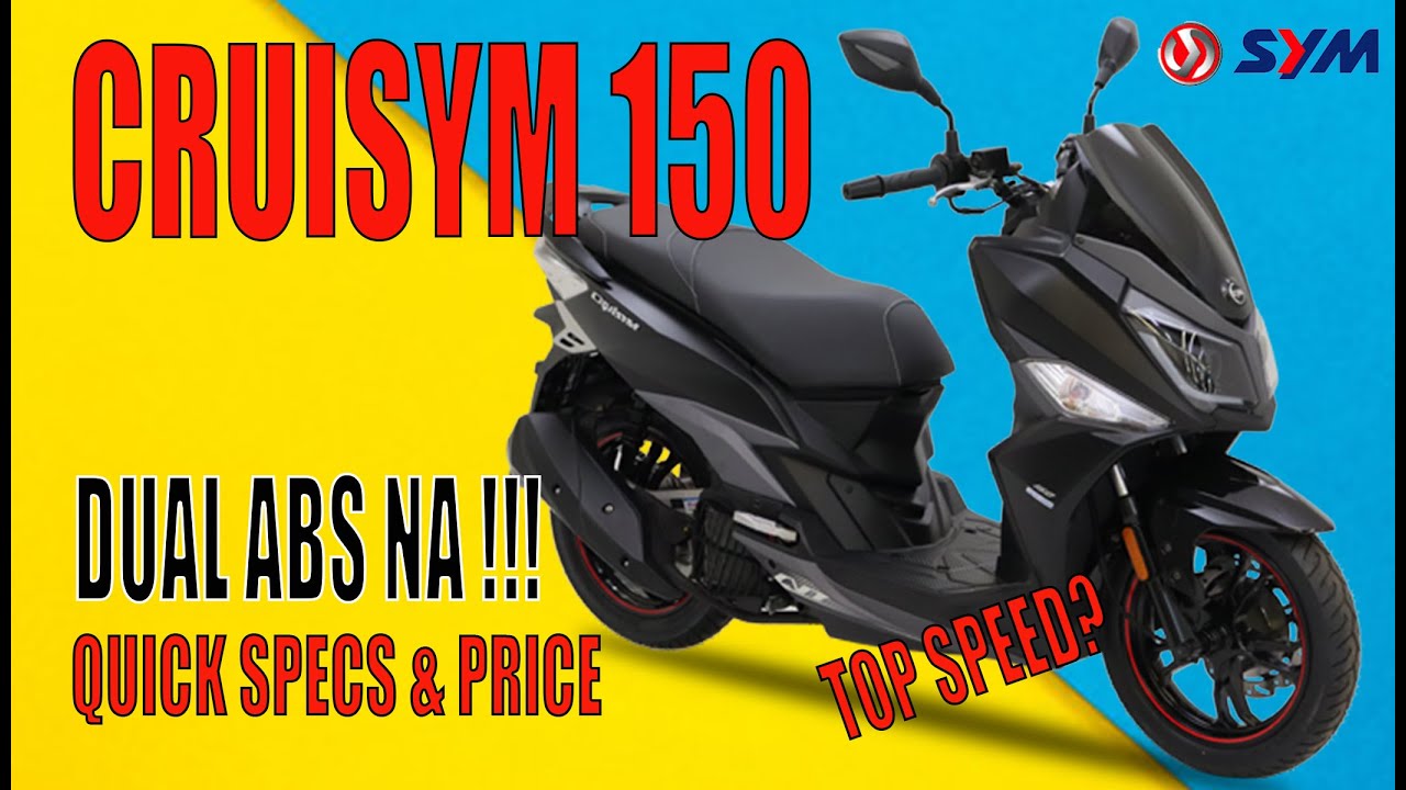 Новый SYM CRUISYM 150 | Максимальная скорость | Двойной ABS | Краткие характеристики и цена