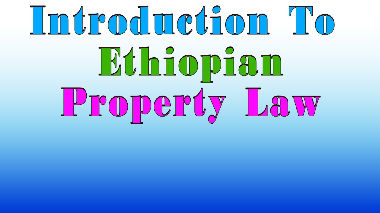 Introduction To Law of Property