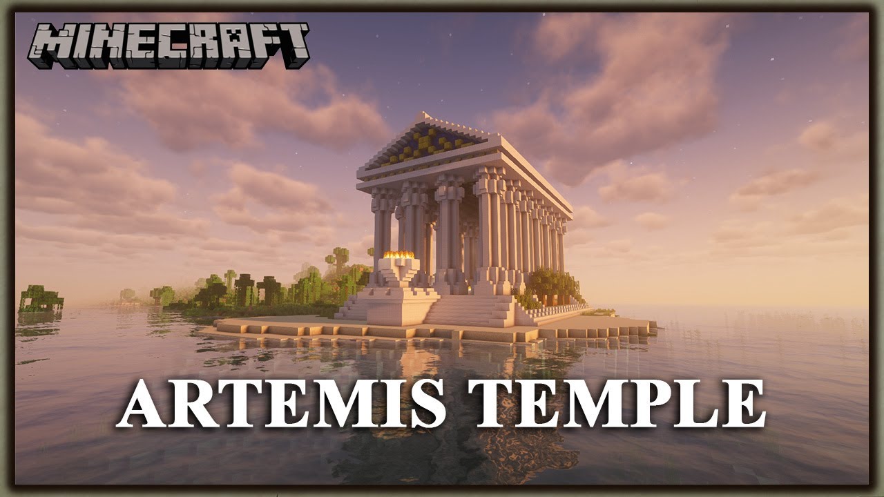 HOW TO BUILD AN GREEK INSPIRED ARTEMIS TEMPLE [TIMELAPSE] - MINECRAFT