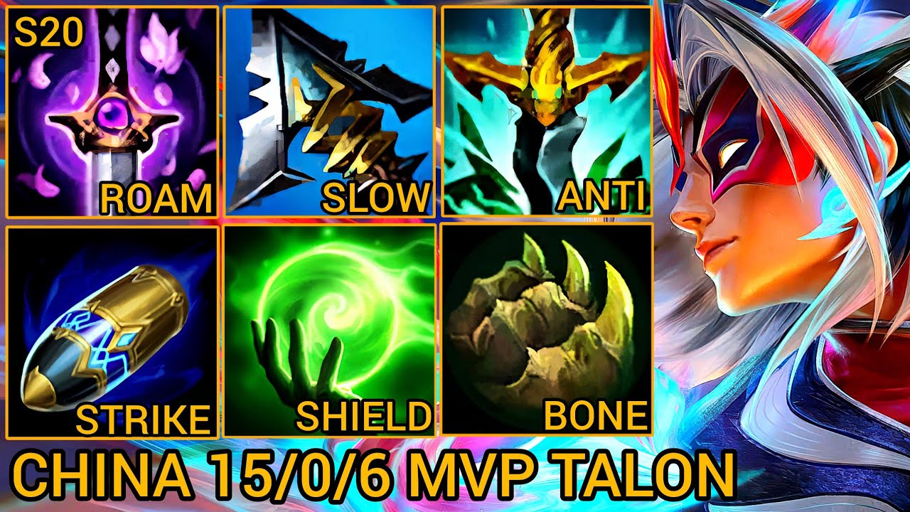 Talon MVP Jungle S Rating 15/0/6 - China Wild Rift New Meta Build & Runes By Tiarty