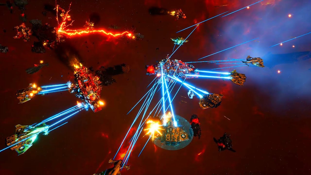 TAU Protector Fleet vs Orks! - Massive Battle, Skirmish, Battlefleet Gothic Armada 2
