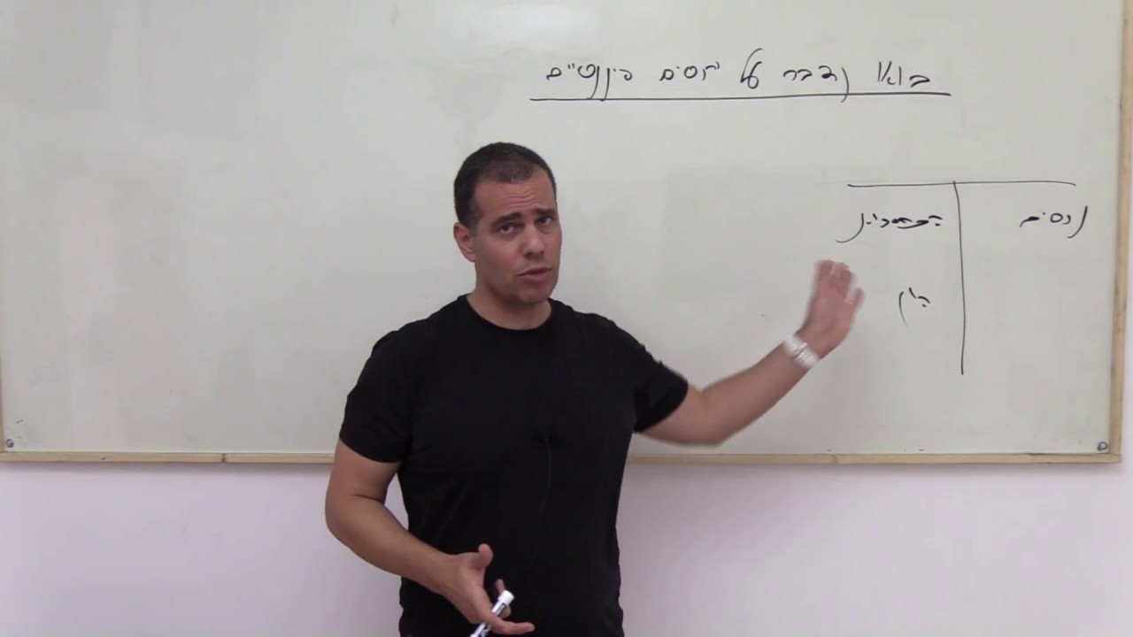 יחסים פיננסיים - שיעור 1