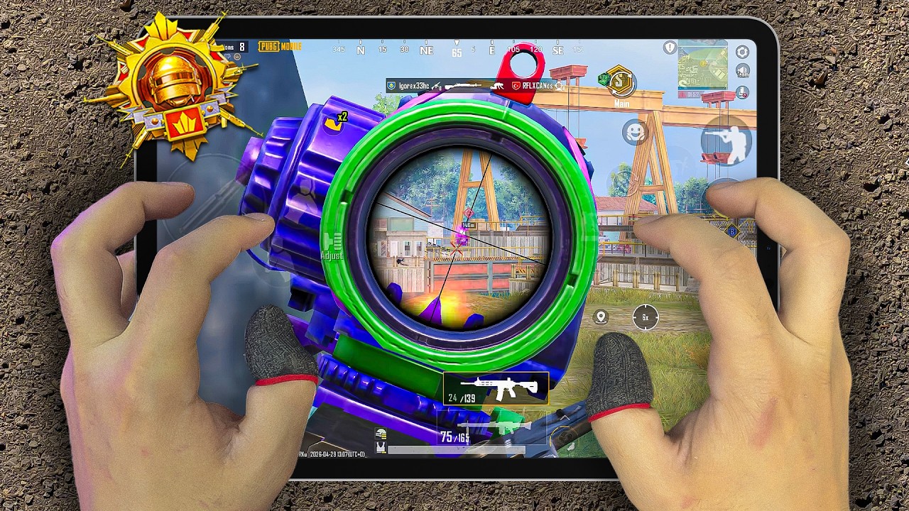 iPad Pro M2🔥 HANDCAM 120 FPS | 6 Finger Claw + Gyroscope | PUBG Mobile