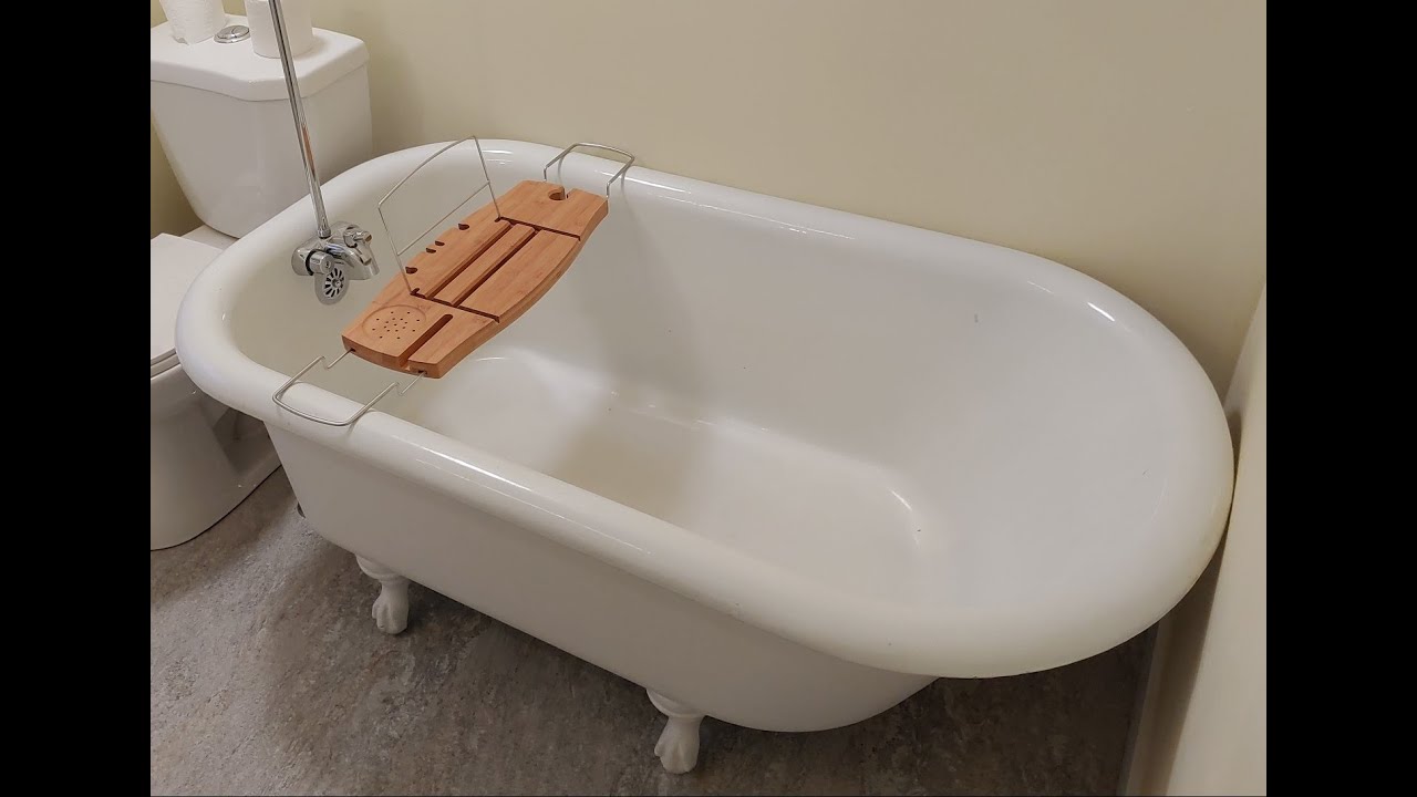 IKEA Bathroom. Claw foot tub install.  100 yr old tub gets new plumbing.
