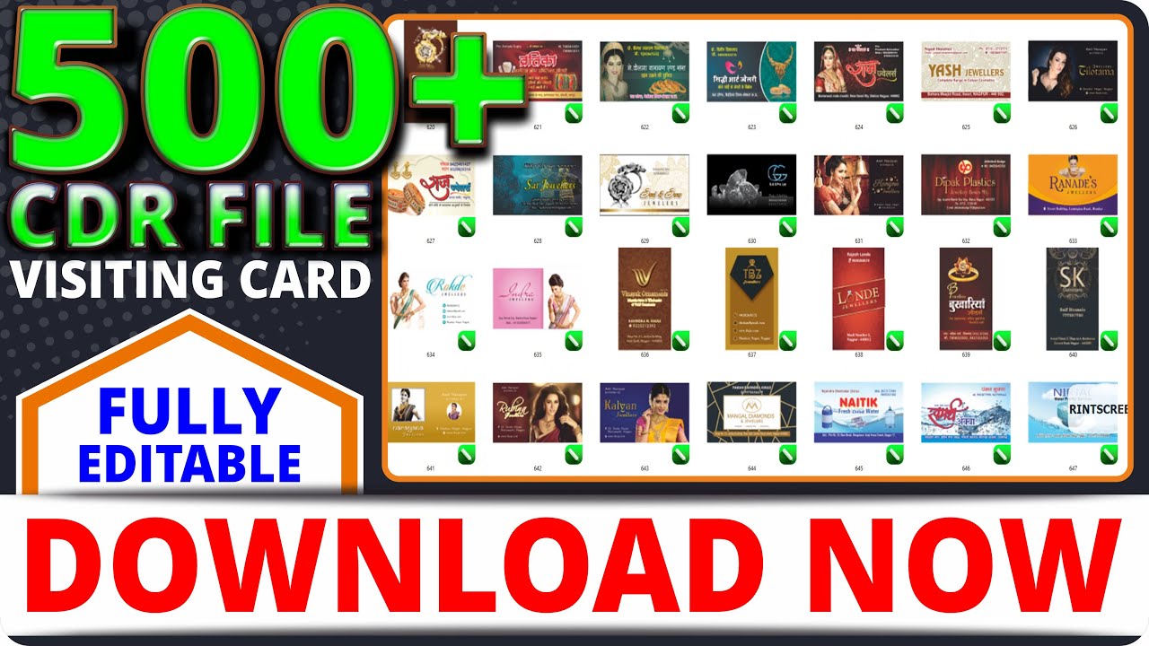 Package 2 | Free CDR | 500+ Indian Visiting Card Design | Download Now | Simna Graphics