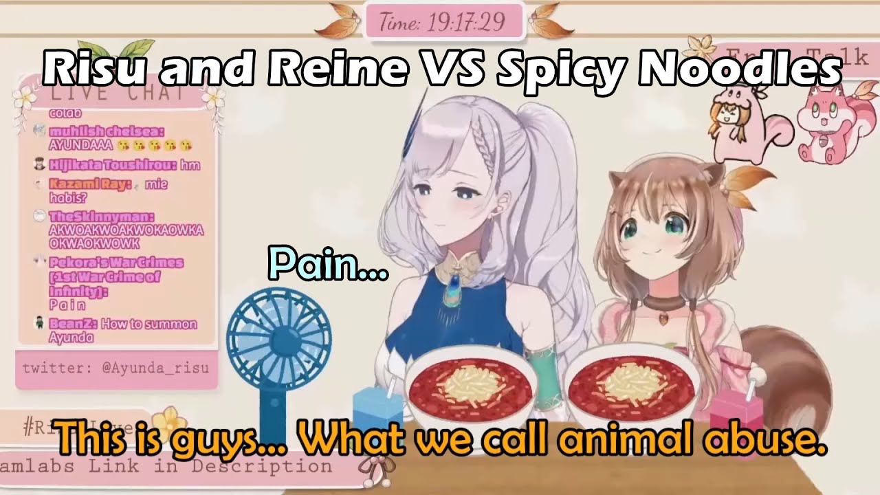 Ayunda Appears After Risu and Reine Hastily Finished Their Spicy Noodles【HololiveID English Sub】