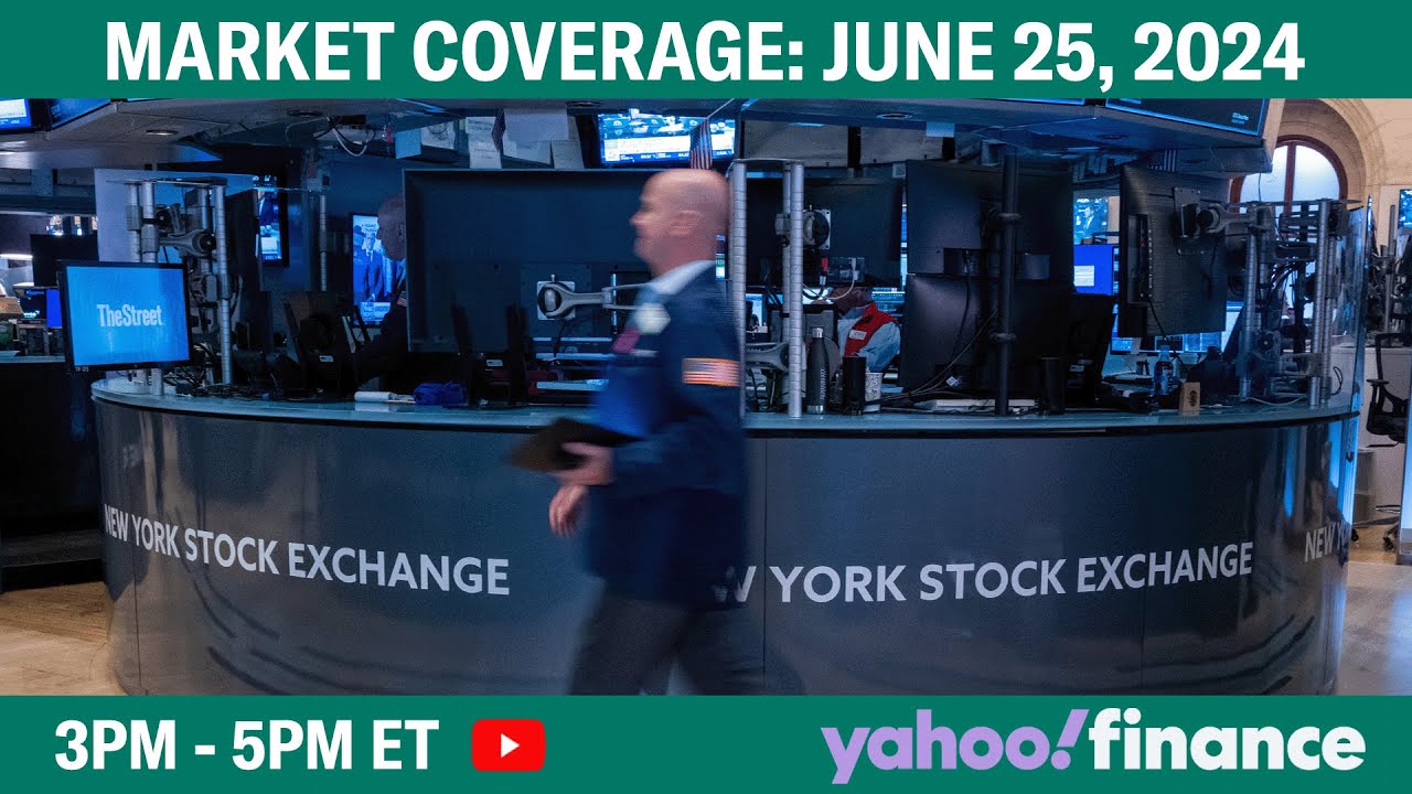 Stock market today: Nvidia rebound fuels Nasdaq rally as Dow falls 300 points | June 25, 2024