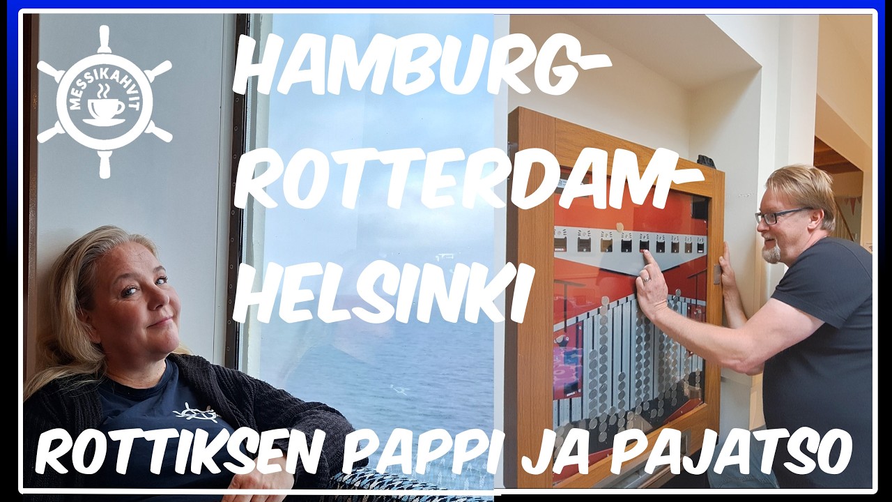 #46 Hamburgista Rotterdamiin, ja Finnlinesillä Suomeen.  Ahvenfilettä, ja pajatsoa merimieskirkolla