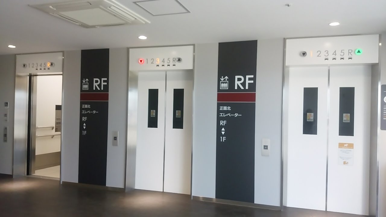 【4連音チャイム】ベニバナウォーク桶川 三菱エレベーター(NEXCUBE)│3基まとめ