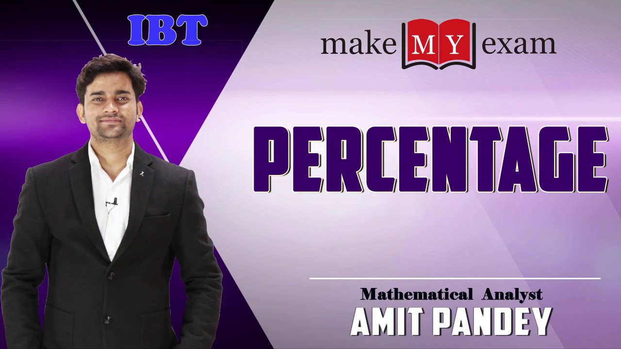 Percentage Problems & Tricks By Amit Pandey