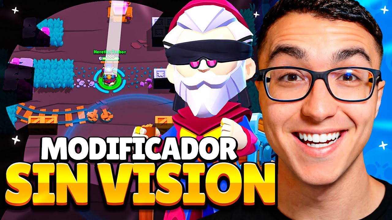 CARREO RANDOMS con el MEJOR MODIFICADOR de BRAWL STARS (SIN VISIÓN)