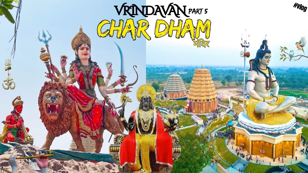 Chardham Mandir ✨ Vrindavan full details | Garud Gobind Maharaj Temple | Braj Bhumi Yatra Part 5