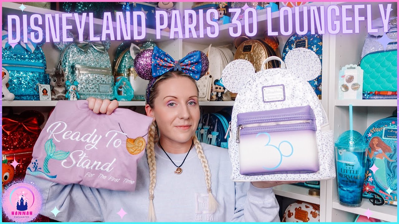 Disneyland Paris 30th Loungefly Mini Backpack Unboxing 4K The Little Mermaid Disney Haul ShopDisney