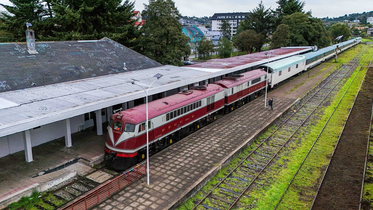 TREN TEMUCO - PUERTO VARAS EN PRUEBAS CON LOC. D-16.000