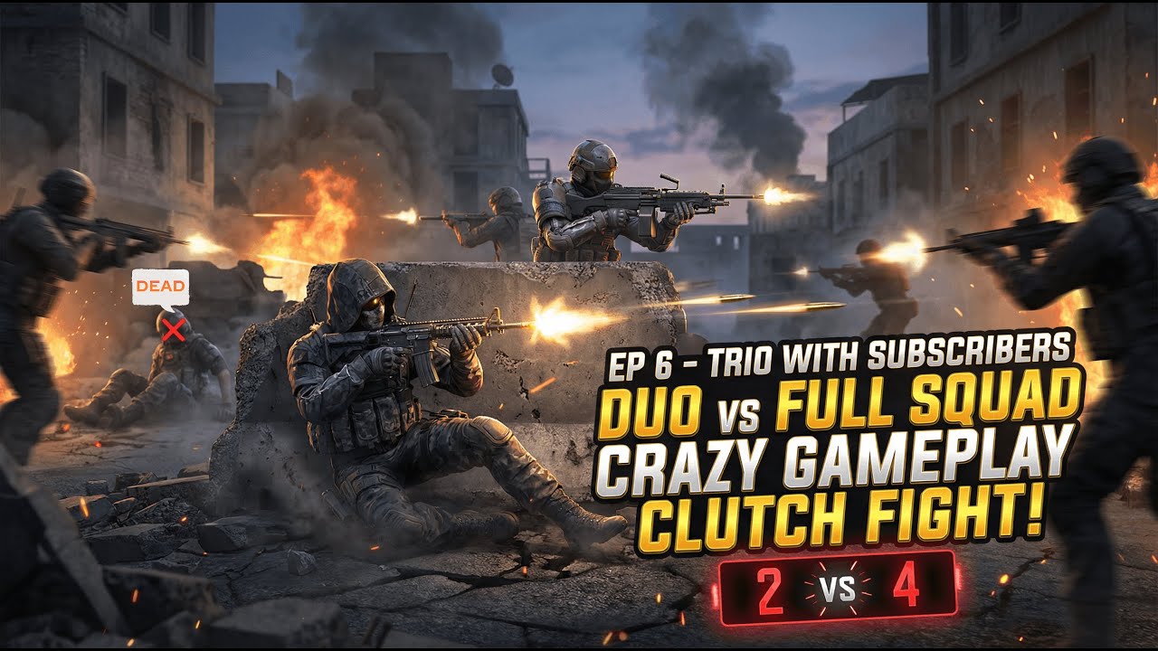 2 vs 4 Full Squad INSANE Clutch at last 😱 EP 6 | Trio With Subscribers | CODM