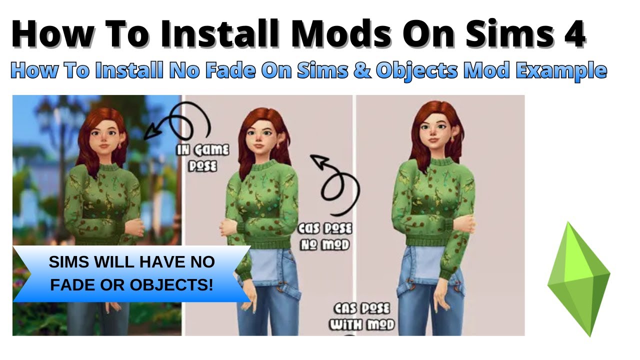 Как установить мод No Fade On Sims Objects для Sims 4 | 2026