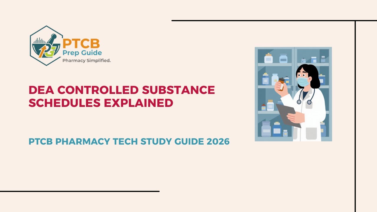 DEA Controlled Substance Schedules Explained &ndash; PTCB Pharmacy Tech Study Guide 2026