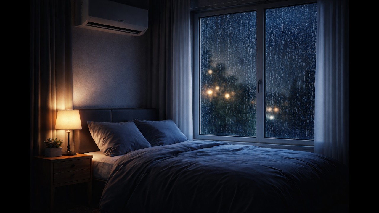 Bruit Marron Profond avec Pluie Douce | 1 Heure pour Dormir et Se Détendre