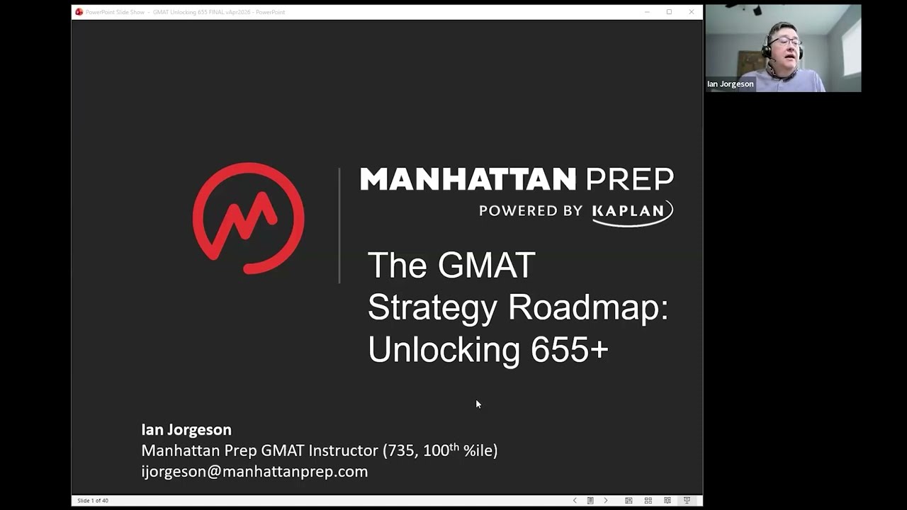 Free GMAT Prep Hour: The GMAT Strategy Roadmap - Unlocking 655+