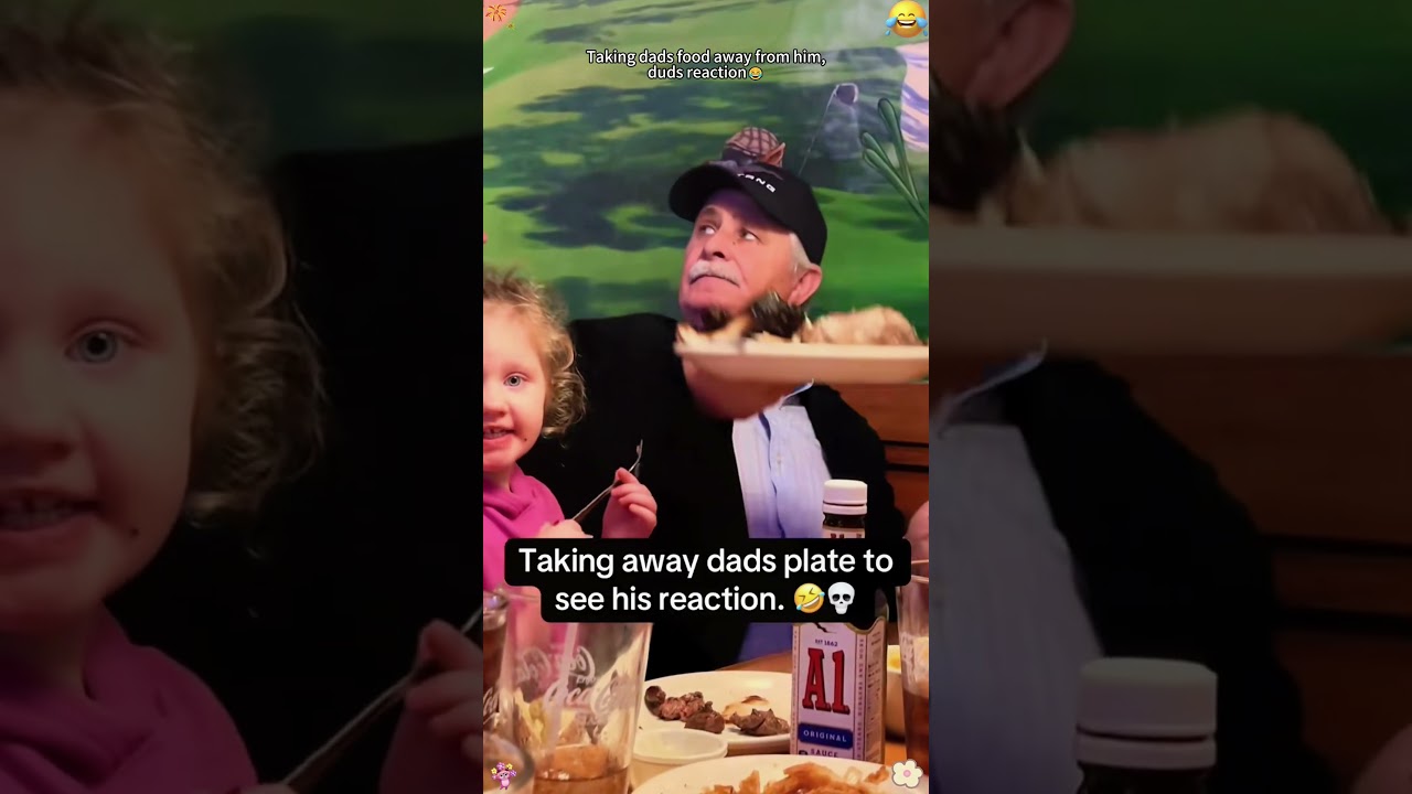 Taking dads food away from him,duds reaction😂#daddy#funny#fyp#youtube #usa