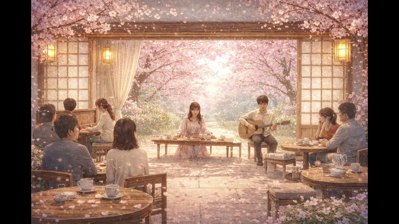 Petals Drifting Past the Windows