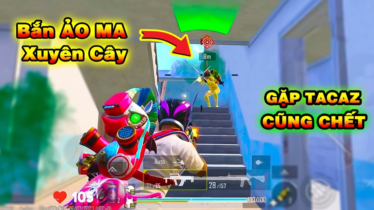 Gặp Team Địch Bắn ẢO MA | Bật Mode Bắn Xuyên Cây Nhưng Vẫn Không Sống [PUBG Mobile]