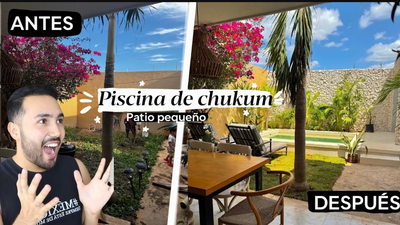 ✅ INCREIBLE ANTES Y DESPUÉS JARDIN CON PISCINA 😱❤️