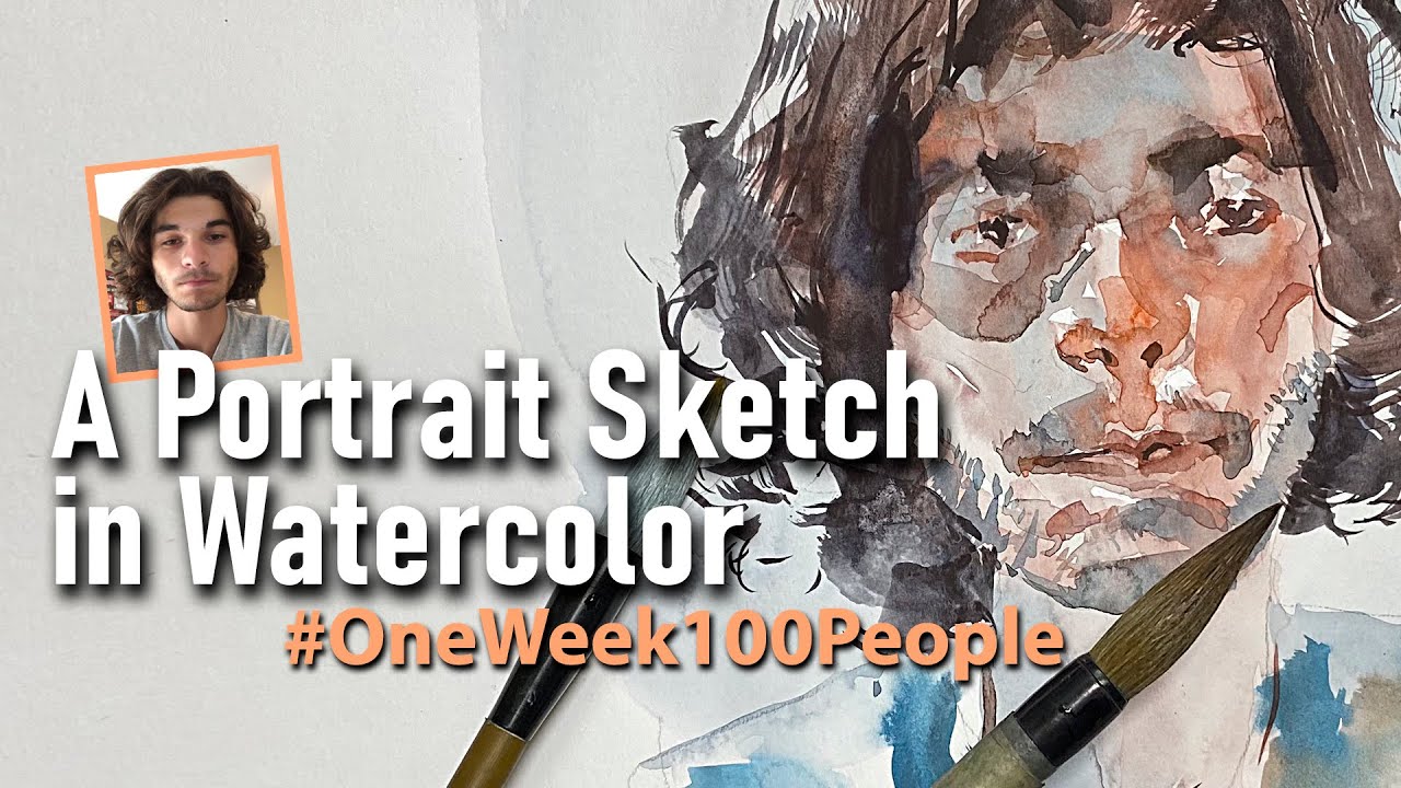 #OneWeek100People 2021 A Portrait Sketch in Watercolor
