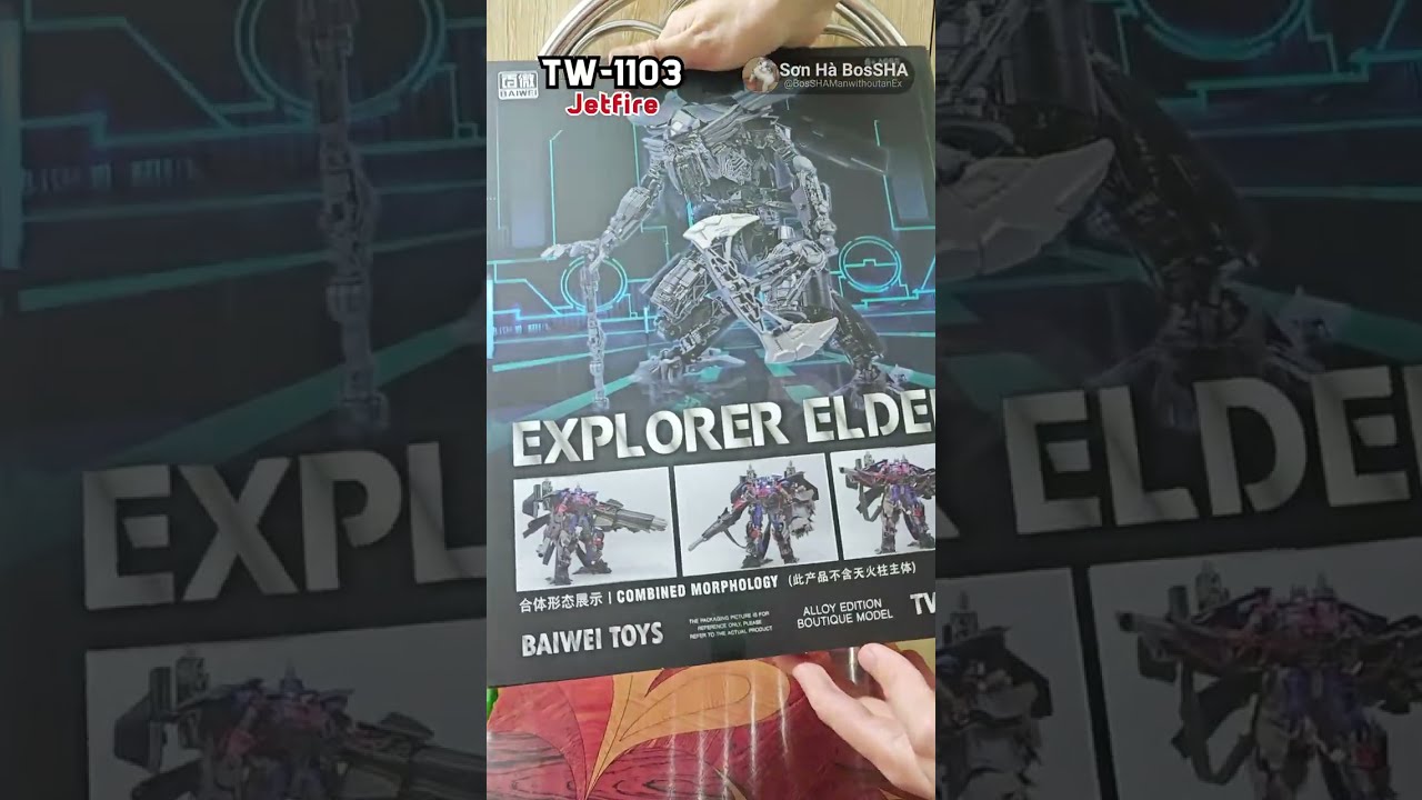 Unboxing BAIWEI TW-1103 Jetfire (ROTF 2009 Movie) - Đập hộp mô hình Jetfire TW1103 - ENG voice