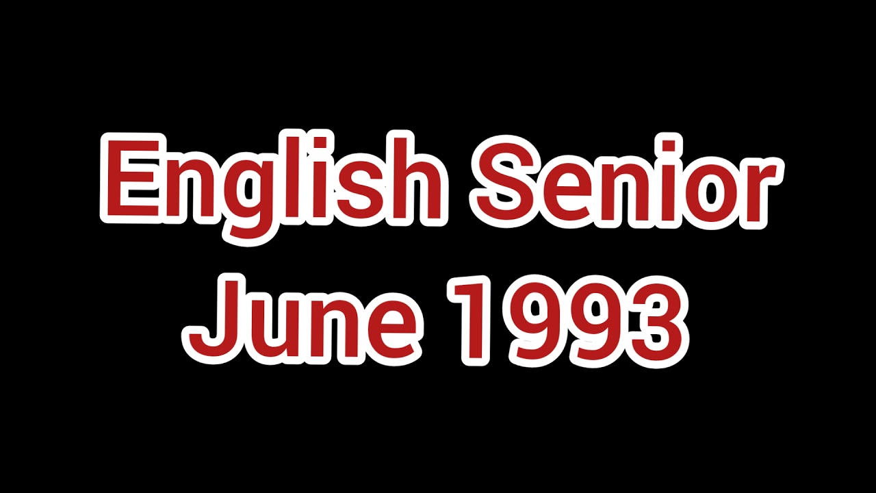 Shorthand English Senior -- June 1993 -- 120 wpm