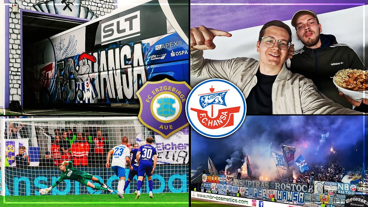 Brisanter OSTDERBY SAISONSTART mit wilder AUSWÄRTSTOUR! Aue - Hansa Rostock Stadionvlog | Pyro + Bus