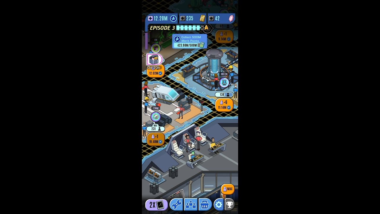 Star Trek: Lower Decks (by East Side Games Studio) - casual idle game for Android and iOS - gameplay