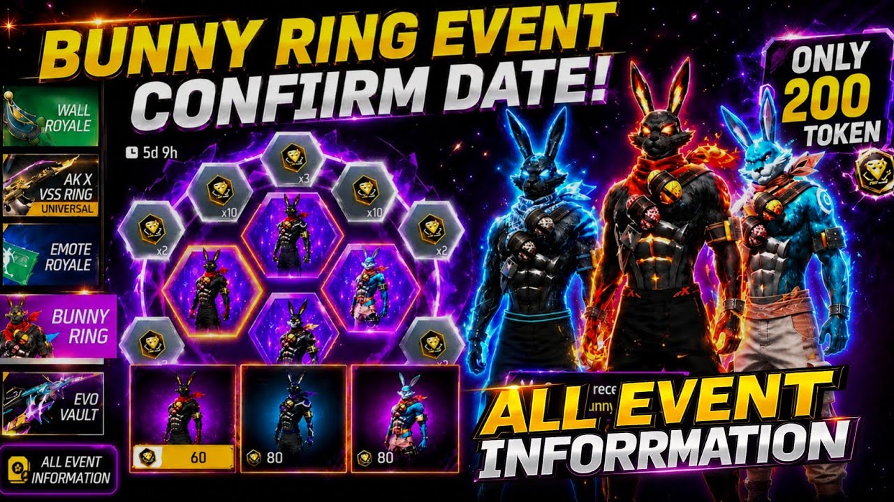 Bunny Bundle Event Confirmed Date 📅 | Next Universal Ring Event Free Fire 🤩☺️ | FF Upcoming Event