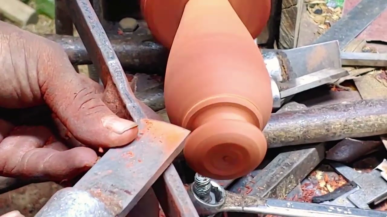 Really Skillful of Artisan Turning Wood