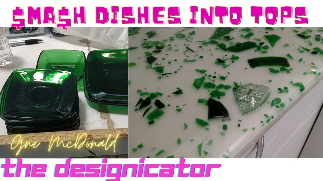 Epoxy Countertops with Expensive glass dishes