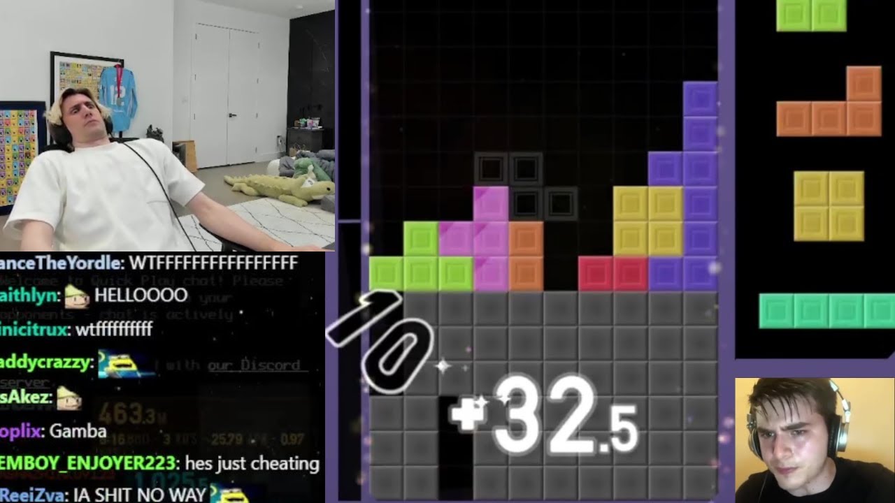 xQc Accidentally Discovers The Greatest Tetris Player of All Time