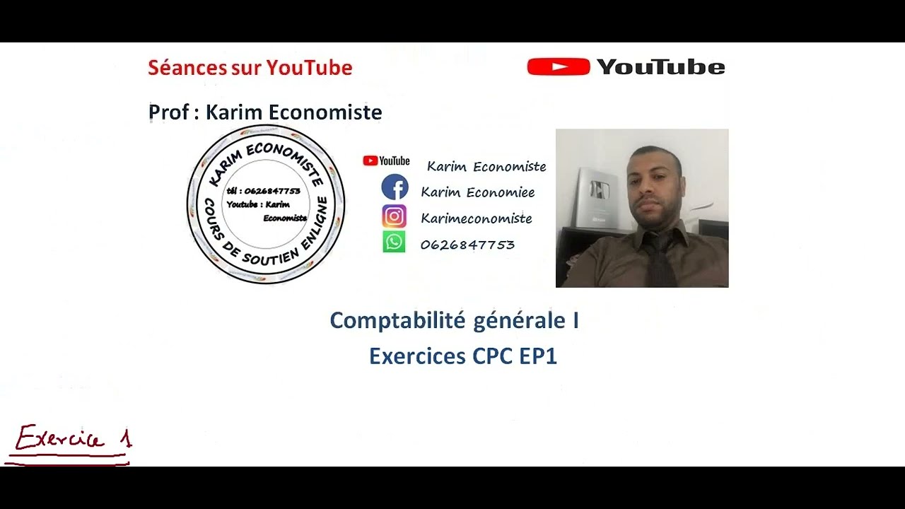 Comptabilité générale S1 Exercices CPC EP1