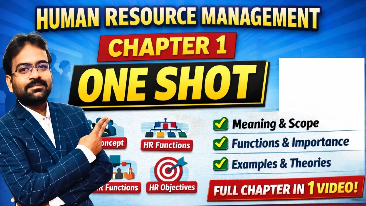 Human Resource Management Chapter 1&ndash;One Shot | Conceptual Framework of HRM |BCOM / BBA |CWG for BCOM