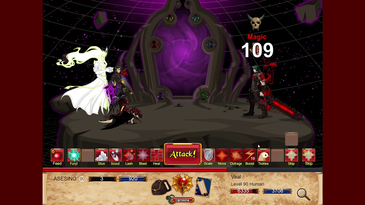 DragonFable | ChaosWeaver (nerfed) vs Omnipotent Hero Vaal