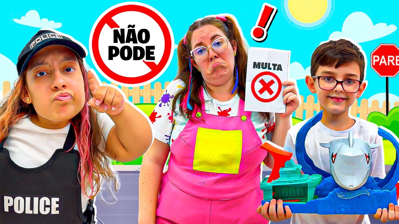 Maria Clara MC Divertida finge brincar de ser policial e ensina REGRAS DE CONDUTA para CRIANÇAS