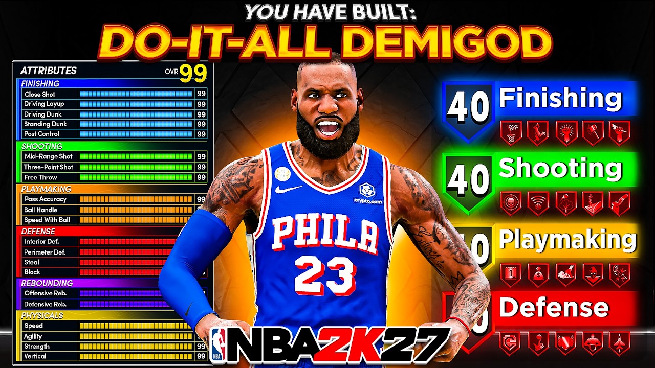 ПЕРВЫЙ В ИСТОРИИ билд 6'8 с НУЛЕВЫМИ СЛАБОСТЯМИ в NBA 2K27... (Лучший билд NBA 2K27)