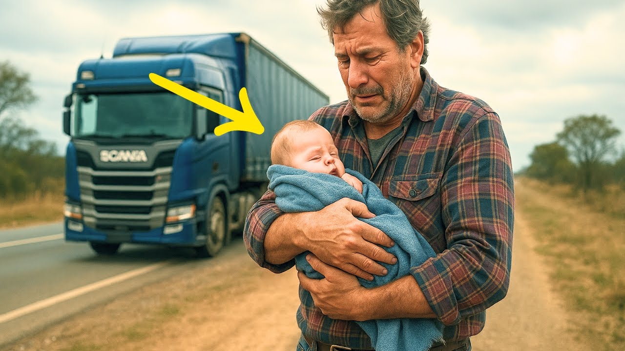 CAMINHONEIRO SALVOU UM BEBÊ QUE FOI LARGADO NA BEIRA DA ESTRADA E PRECISOU TOMAR UMA DECISÃO...